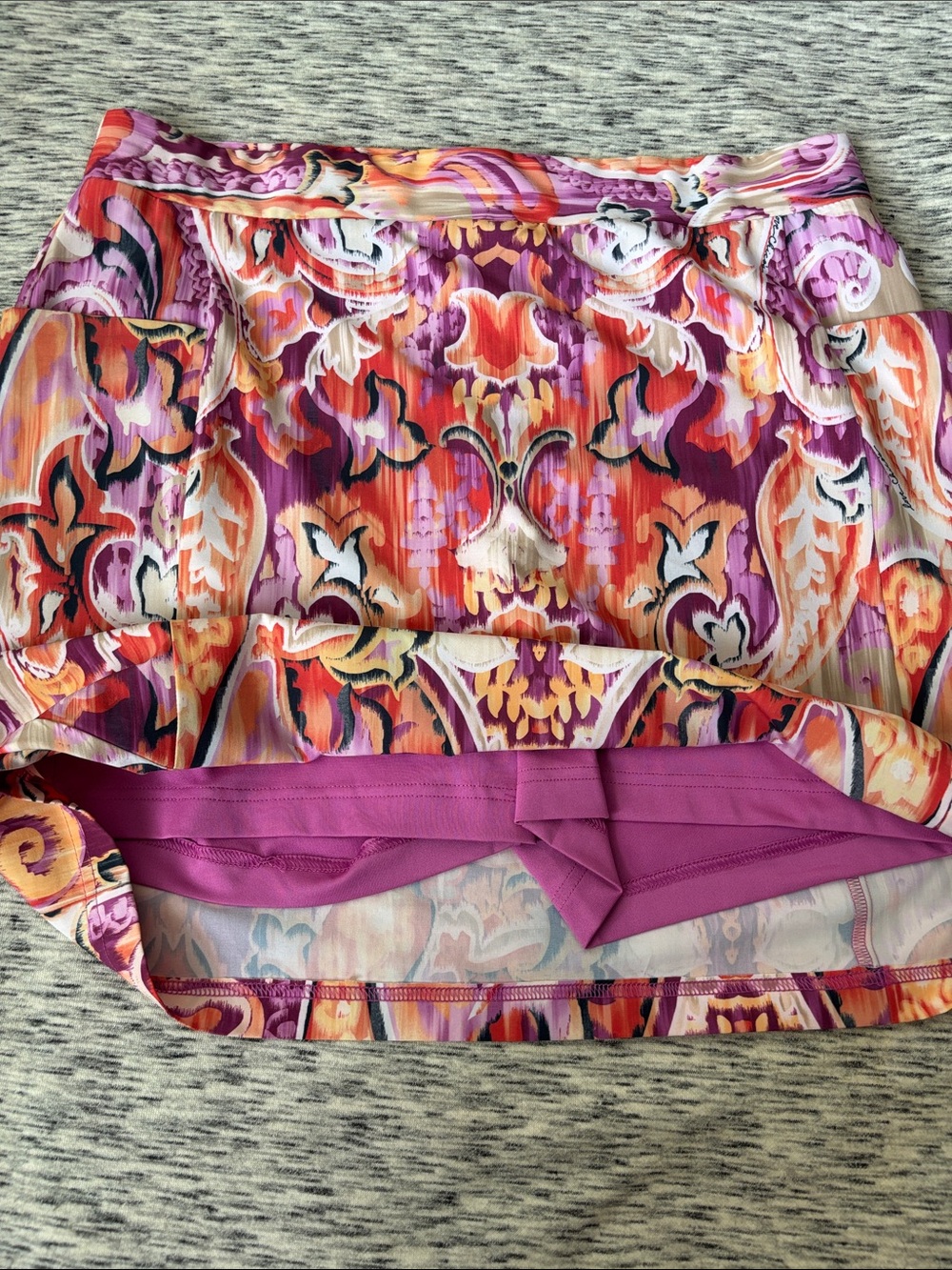 Chico's Purple & Pink Multicolor Printed Mini Skirt - Picture 5 of 11